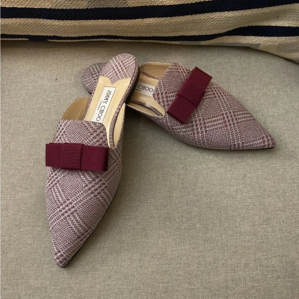 Jimmy Choo galaxy flat pointed bow SIZE 41 NWT - Picture 2 of 10